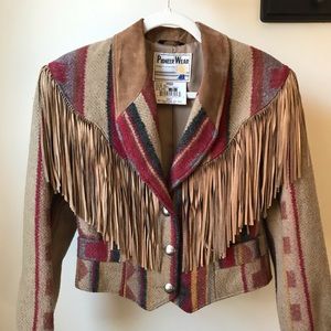 Vintage Wool and Leather Jacket
